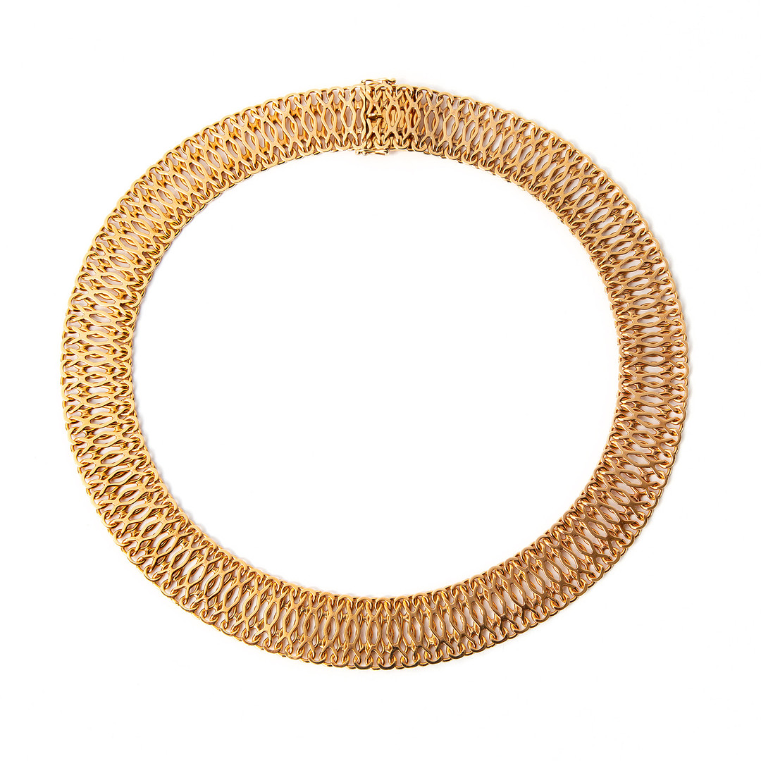 COLLIER, 18K guld, SGT, Stockholm, 1965.Vikt 75,6 gram.