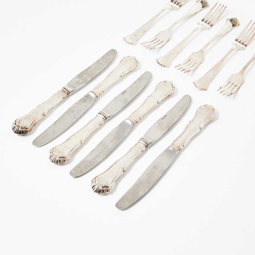 BESTICK, 12 dlr., silver, Finland, 1900-tal, modell Chippendale.