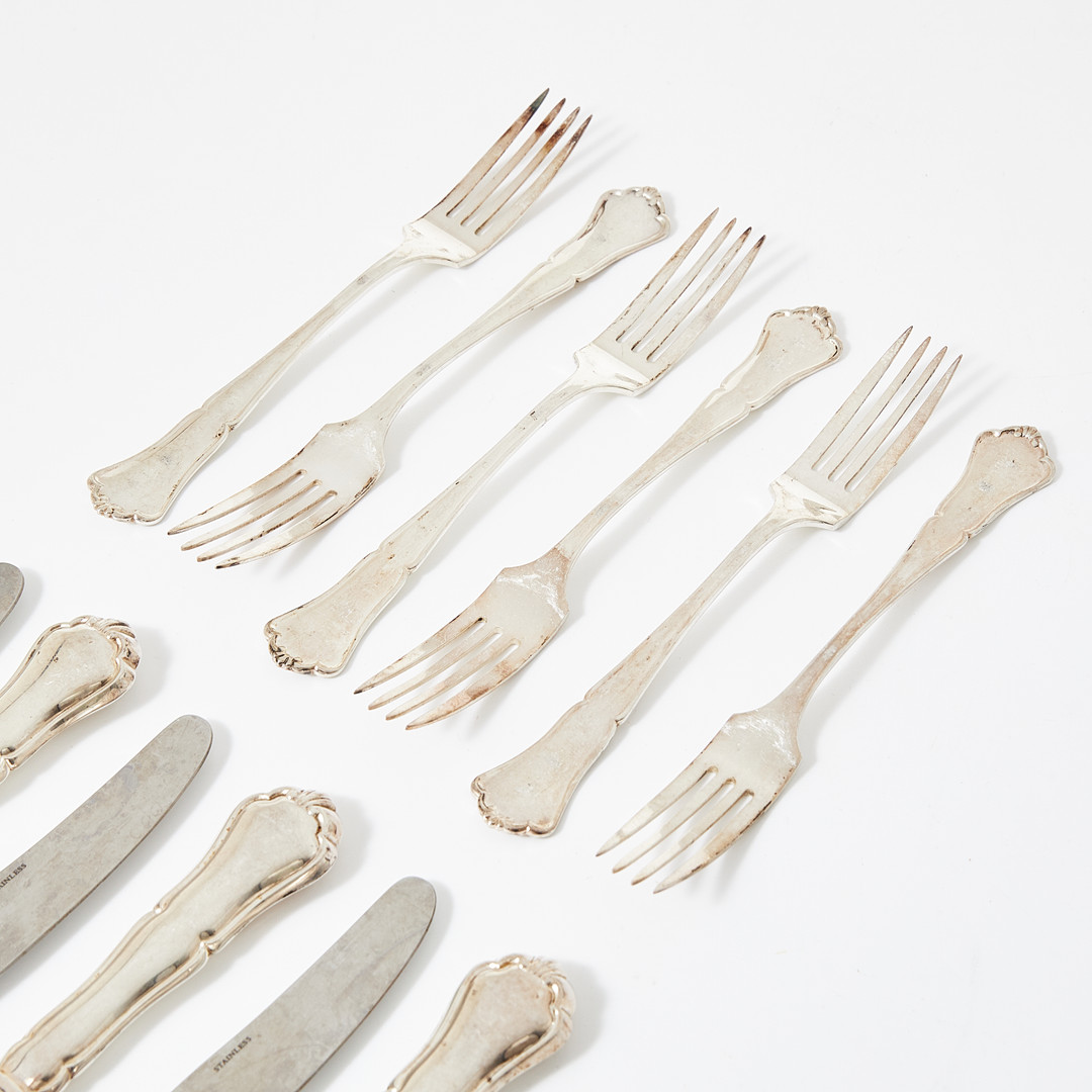 BESTICK, 12 dlr., silver, Finland, 1900-tal, modell Chippendale.