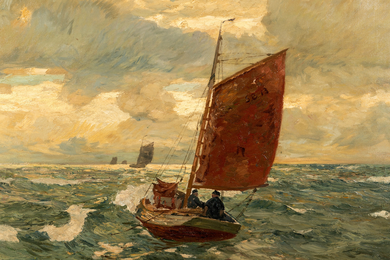 ANDREAS DIRKS (1865-1922). Fischer vor Sylt.