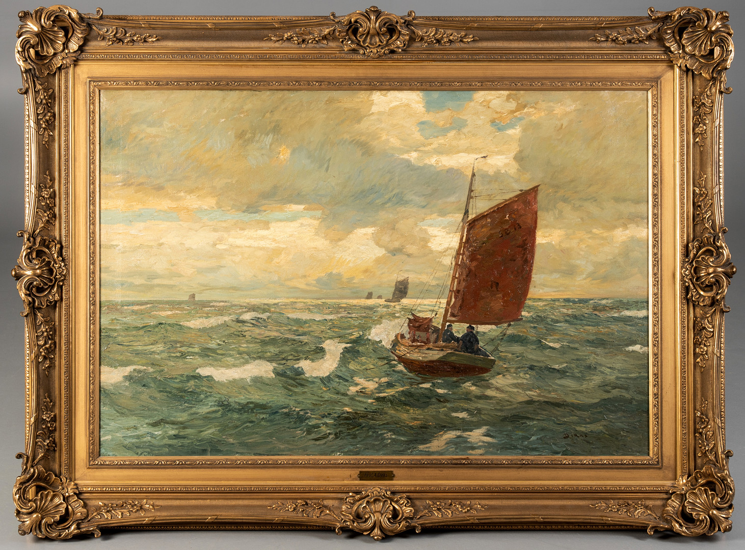 ANDREAS DIRKS (1865-1922). Fischer vor Sylt.