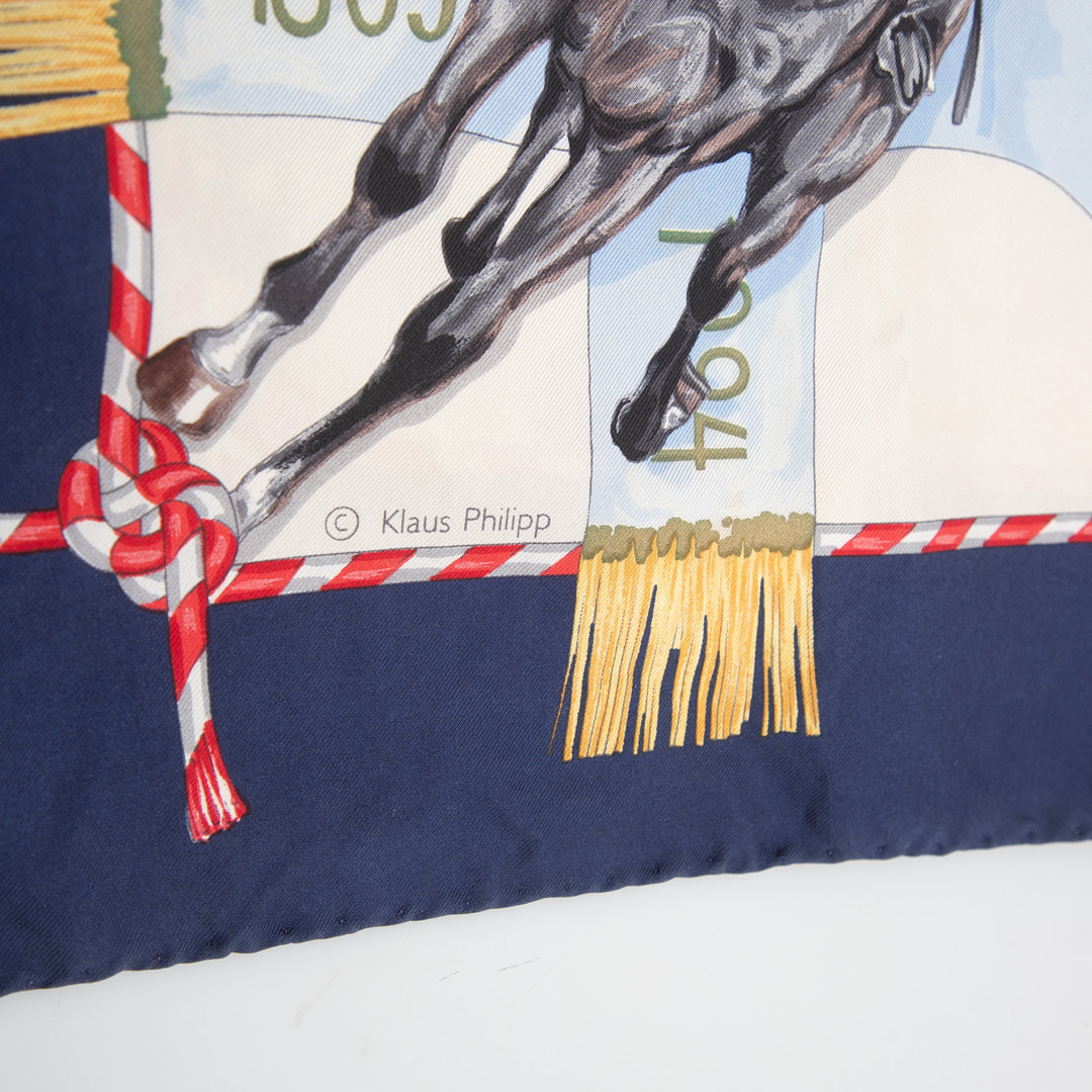 KLAUS PHILIPP (1932-2023). Seidentuch‚125 Jahre Deutsches Derby‘, limitiert 185/300.