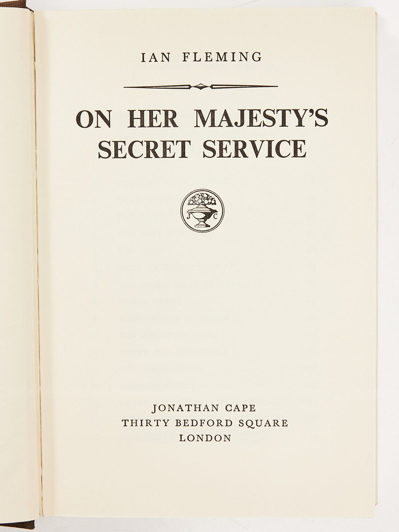 IAN FLEMING, On her majesty's secret service, första upplagan 1963.
