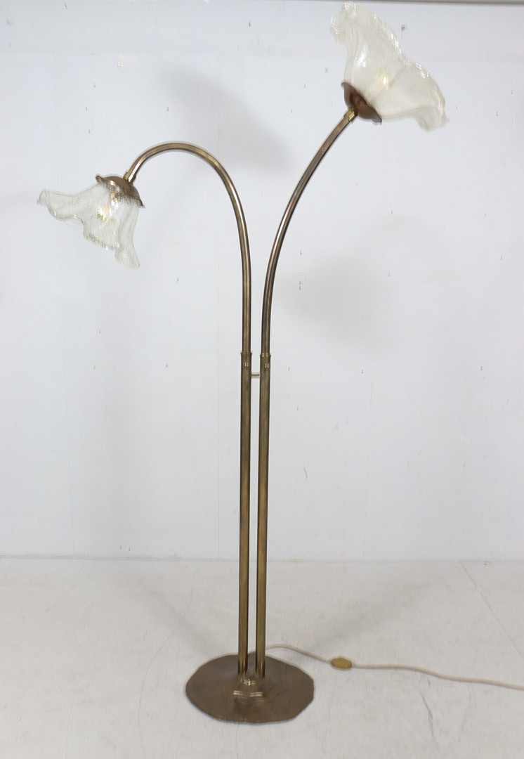 LOTHAR KLUTE. Brutalistische Stehleuchte/Stehlampe von Lothar Klute, Deutschland, 1980er Jahre.