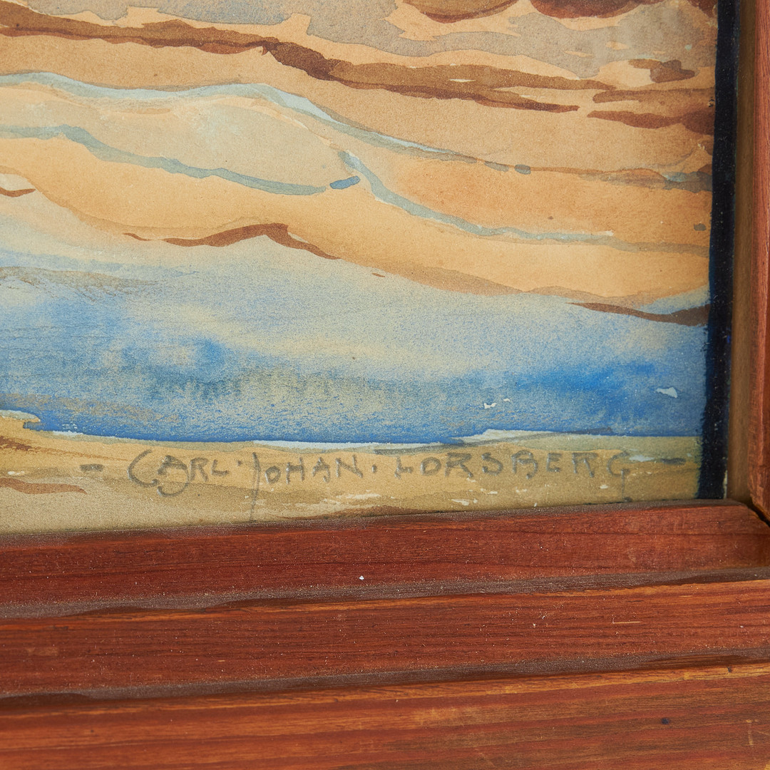 CARL JOHAN FORSBERG. Fanø Strand, akvarell, signerad.