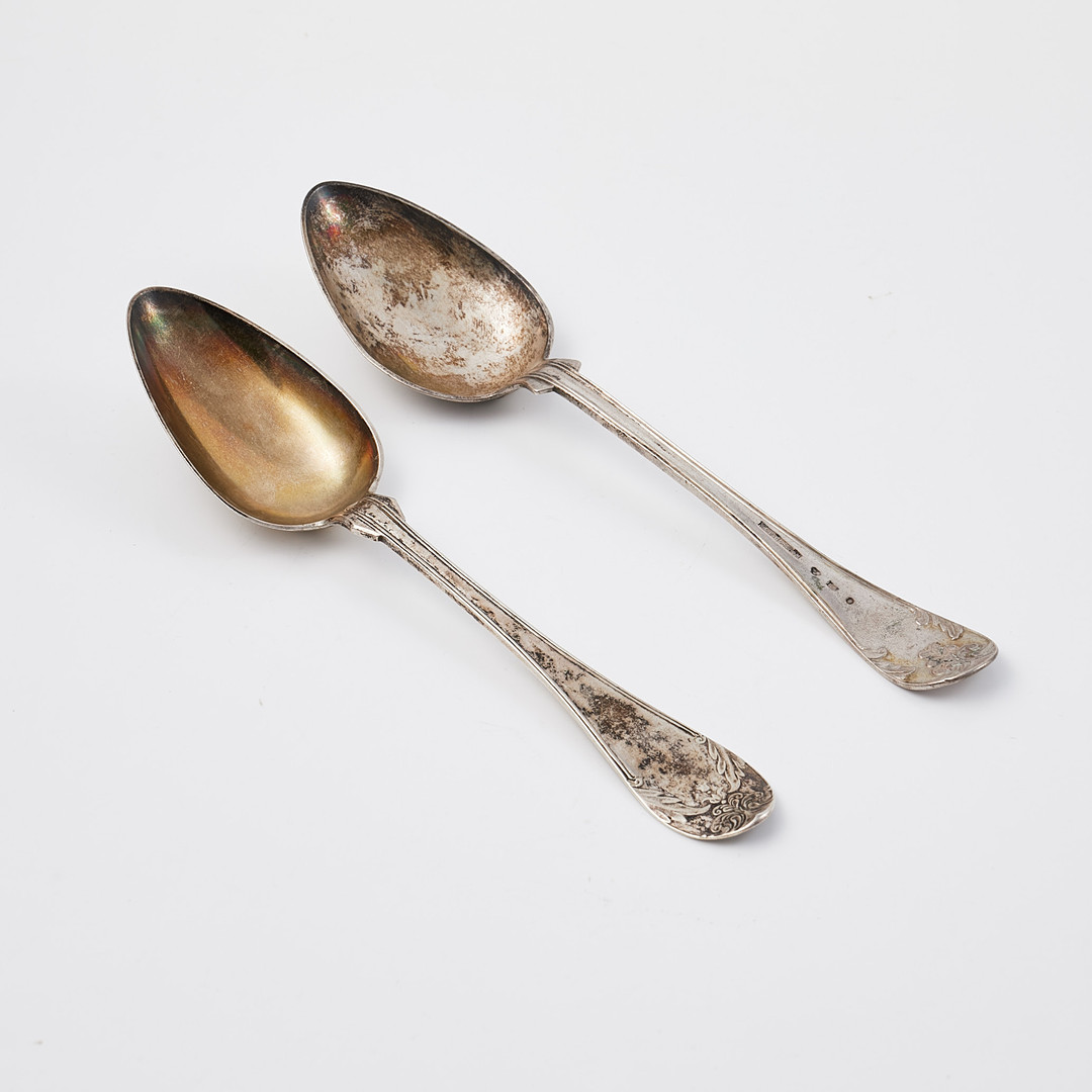 SKEDAR, 2 st, silver, Jonas O. Engberg Vänersborg 1846, samt Nils Leonard Dahlström Örebro 1861.