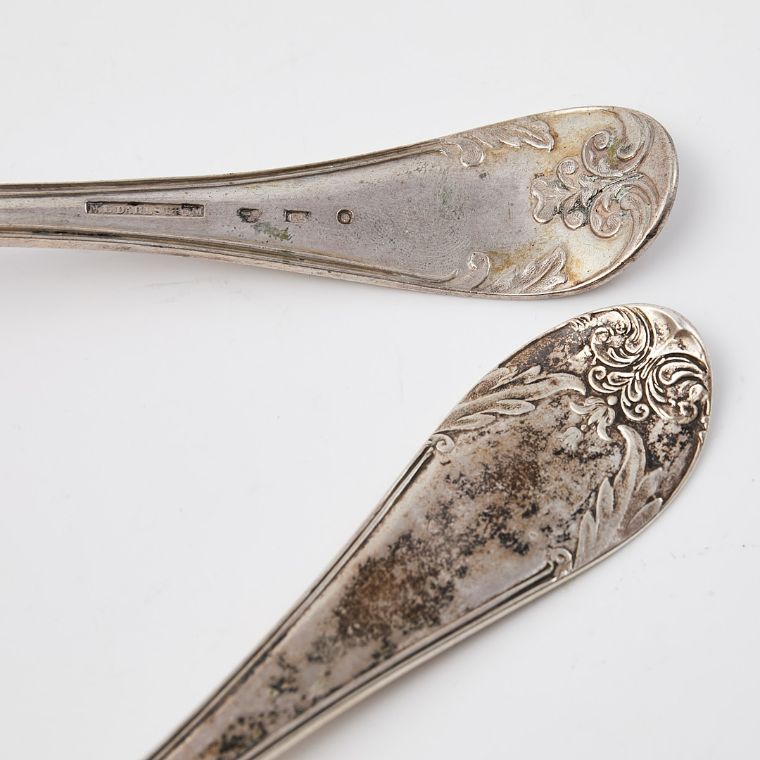 SKEDAR, 2 st, silver, Jonas O. Engberg Vänersborg 1846, samt Nils Leonard Dahlström Örebro 1861.