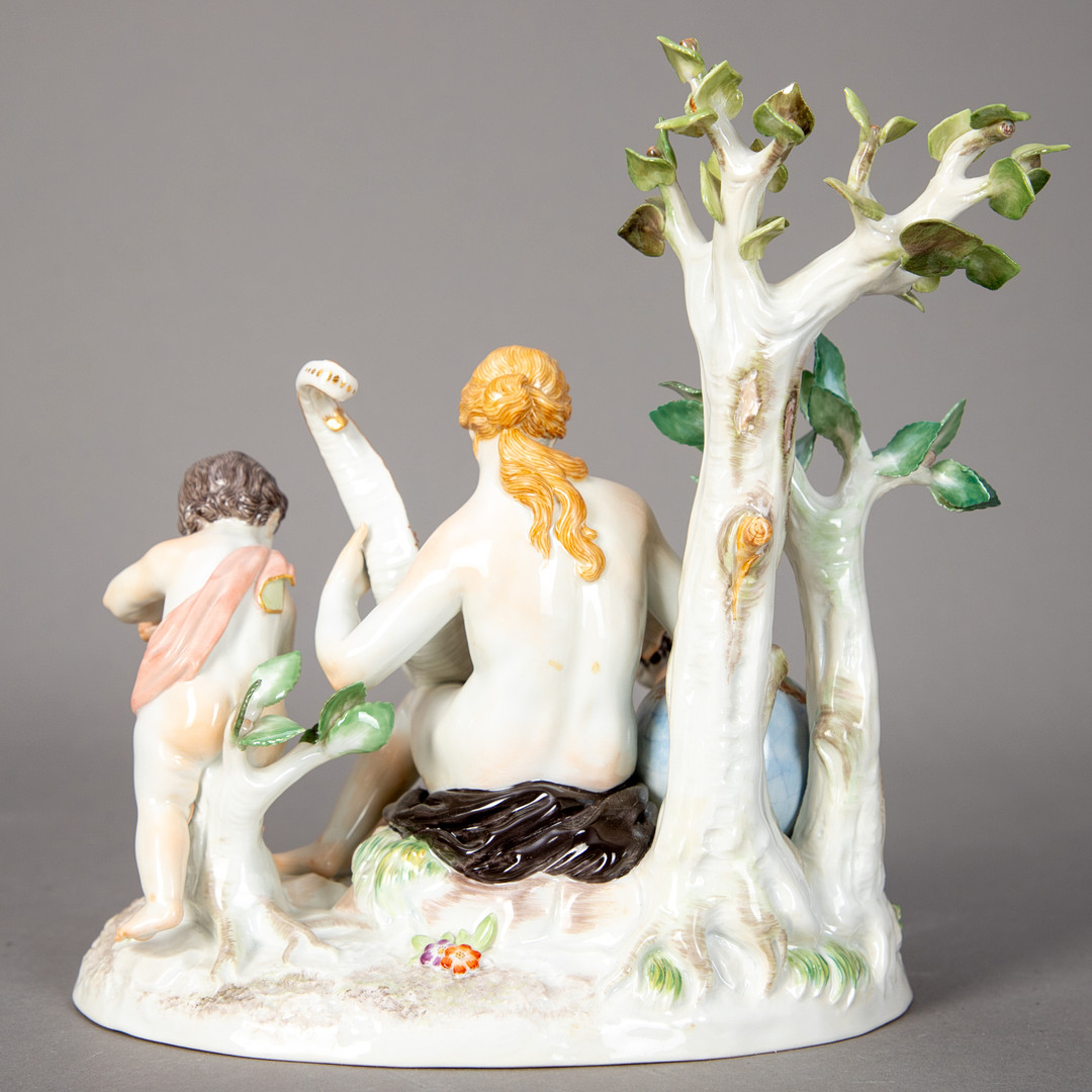 JOHANN JOACHIM KAENDLER (1706-1775). Figurengruppe aus der allegorischen Serie ´Vier Elemente`, Meissen, nach 1950 (4).