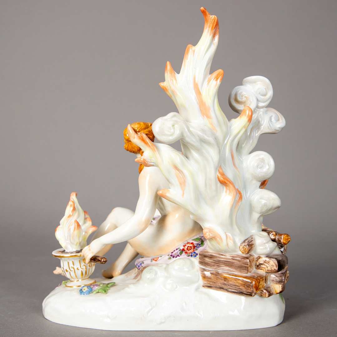 JOHANN JOACHIM KAENDLER (1706-1775). Figurengruppe aus der allegorischen Serie ´Vier Elemente`, Meissen, nach 1950 (4).