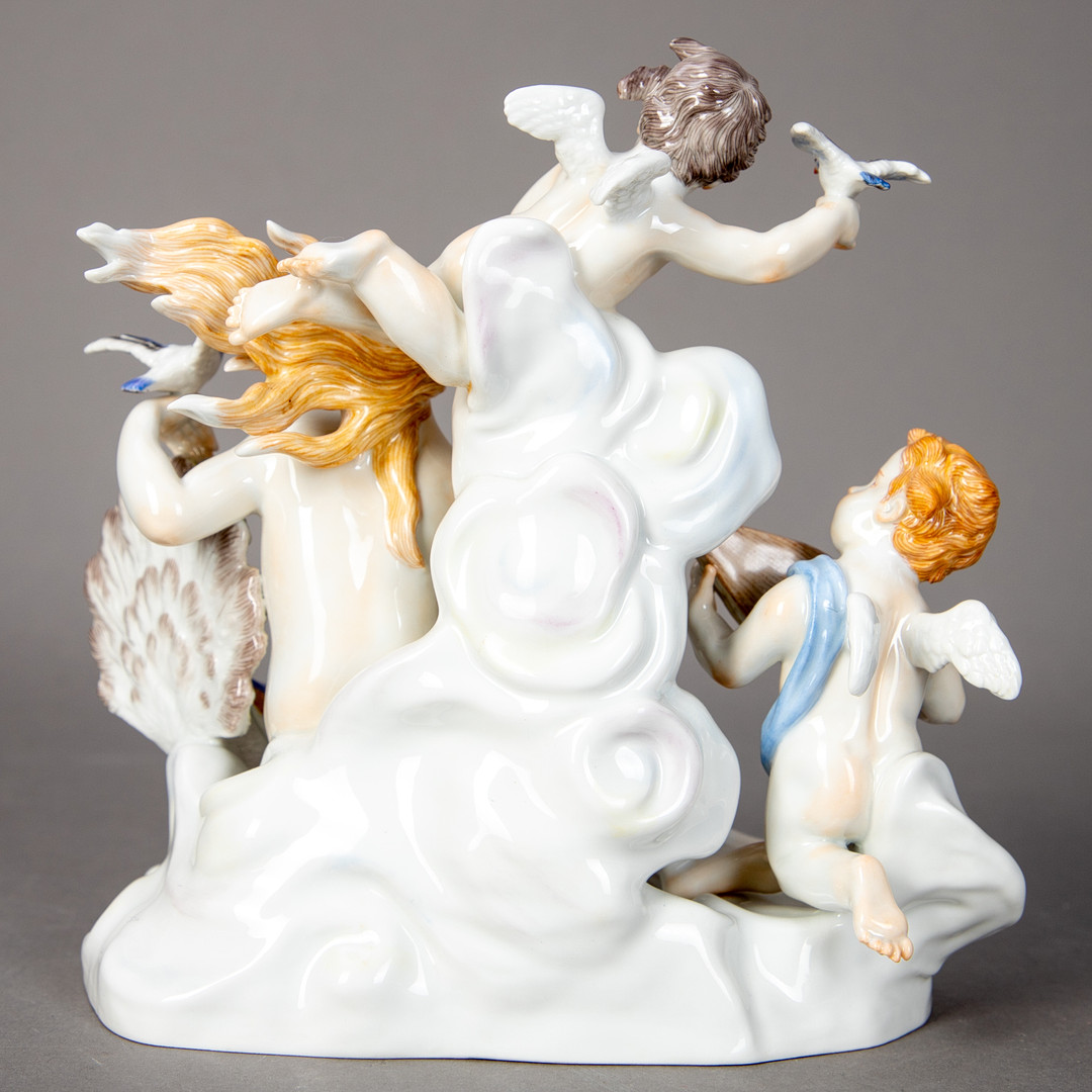 JOHANN JOACHIM KAENDLER (1706-1775). Figurengruppe aus der allegorischen Serie ´Vier Elemente`, Meissen, nach 1950 (4).