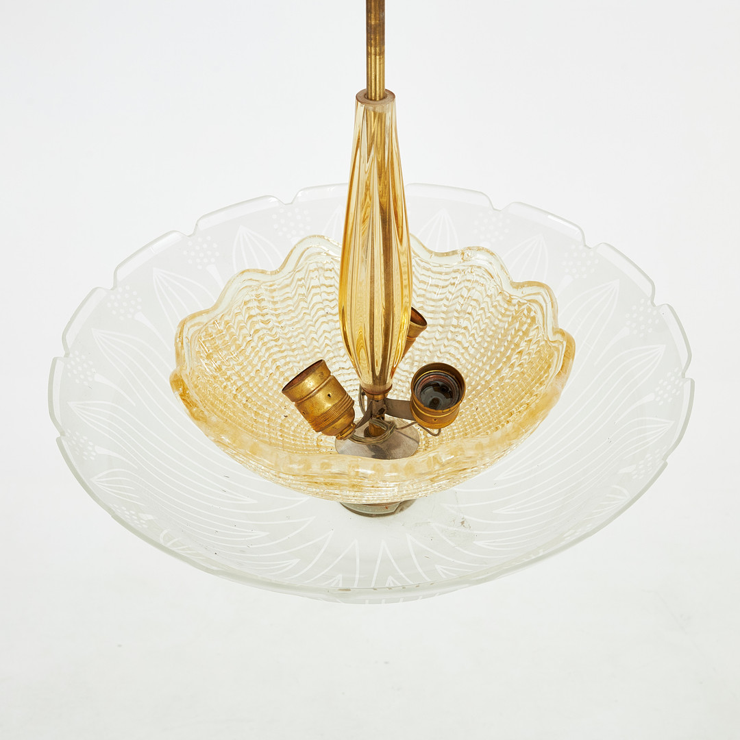 TAKLAMPA, Swedish modern, Orrefors.