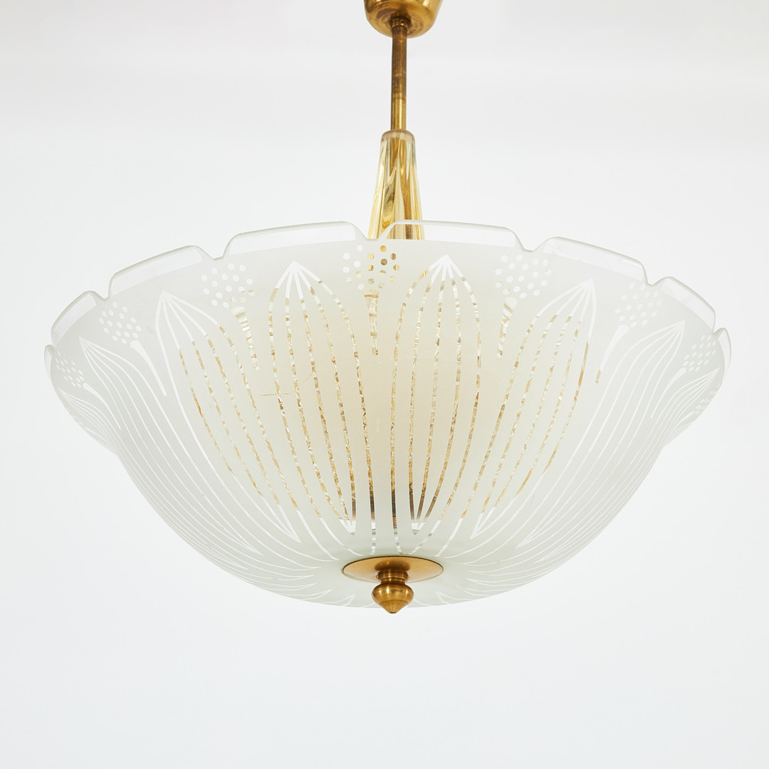 TAKLAMPA, Swedish modern, Orrefors.