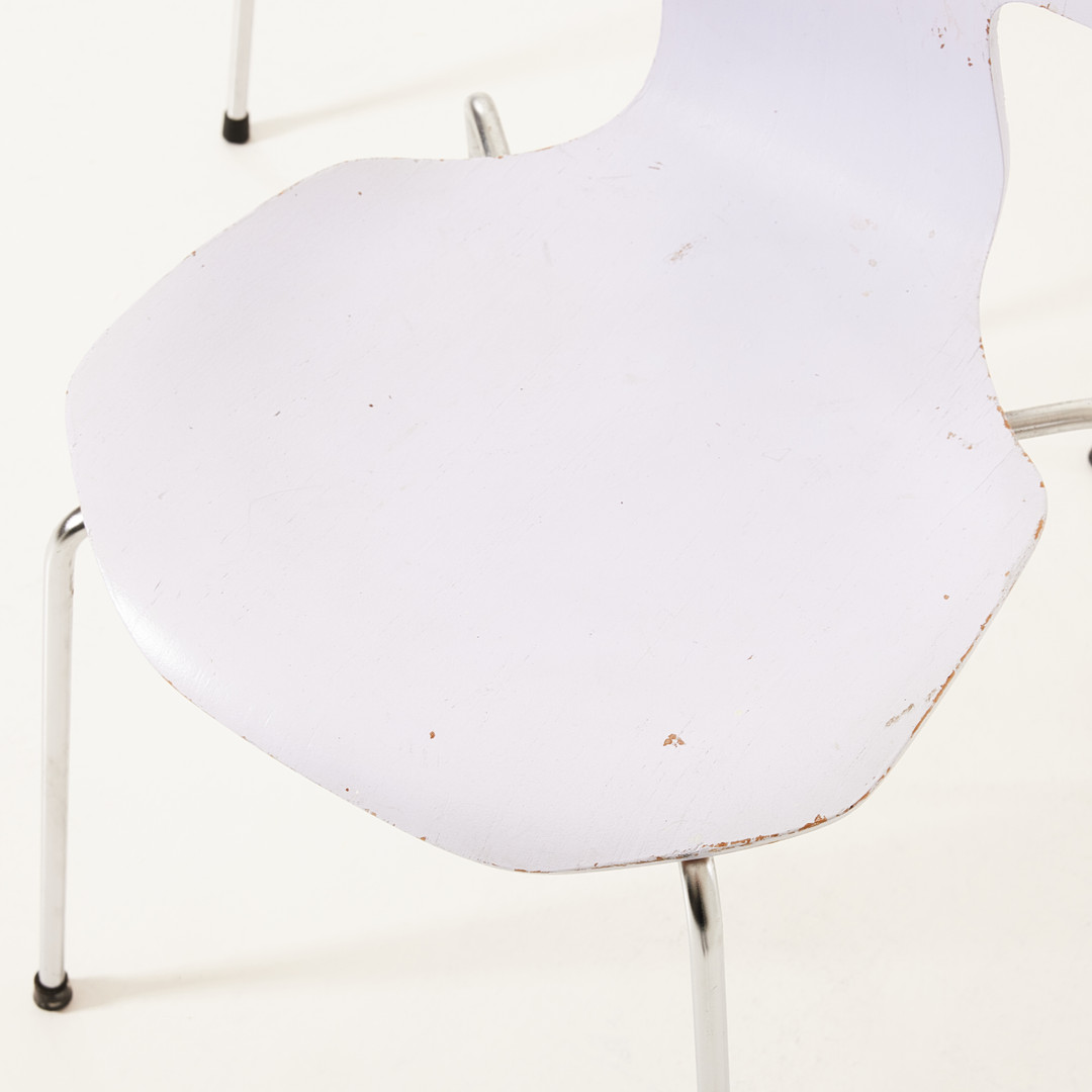 ARNE JACOBSEN. Stolar, 6 st, Fritz Hansen, modell 3103 Hammer Chair.