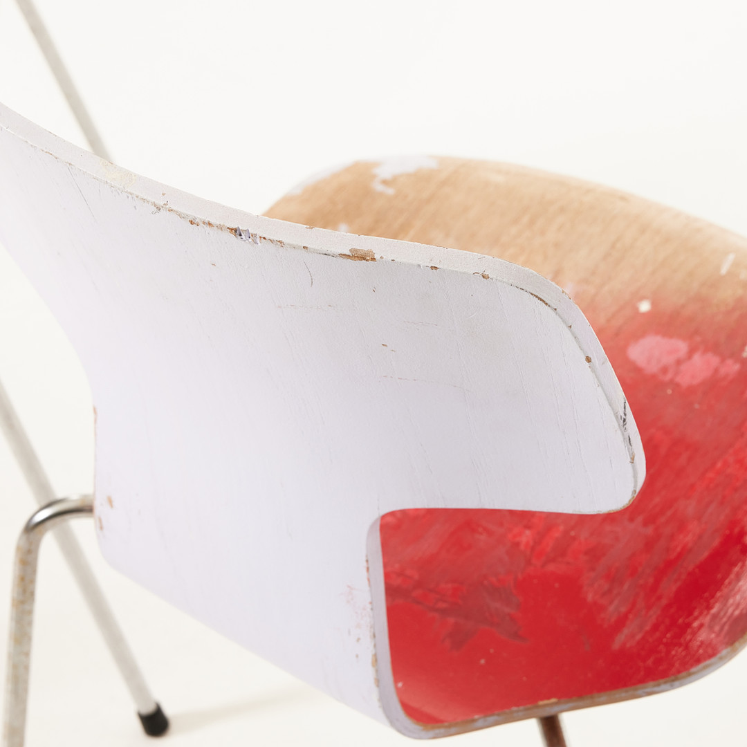 ARNE JACOBSEN. Stolar, 6 st, Fritz Hansen, modell 3103 Hammer Chair.
