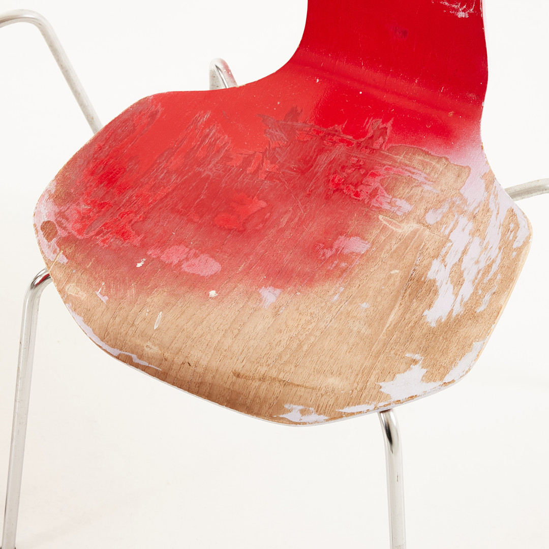 ARNE JACOBSEN. Stolar, 6 st, Fritz Hansen, modell 3103 Hammer Chair.