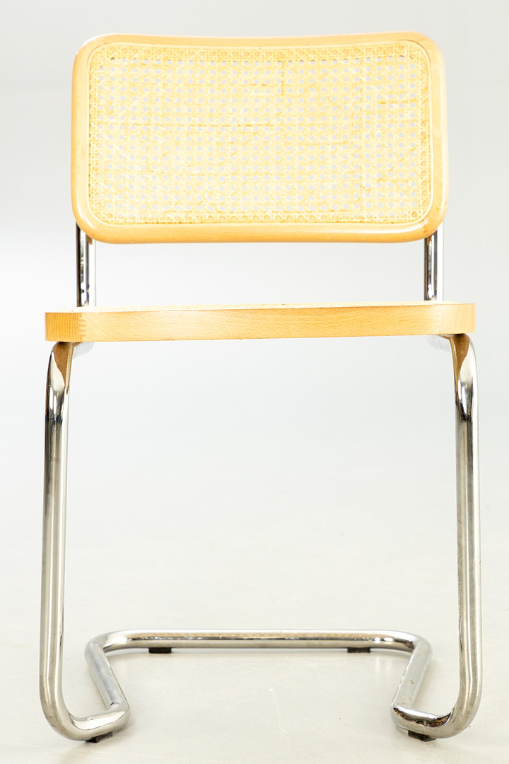 Freischwinger nach Thonet, Rattan und Chrom, Italien, 1980-1990er Jahre (3).