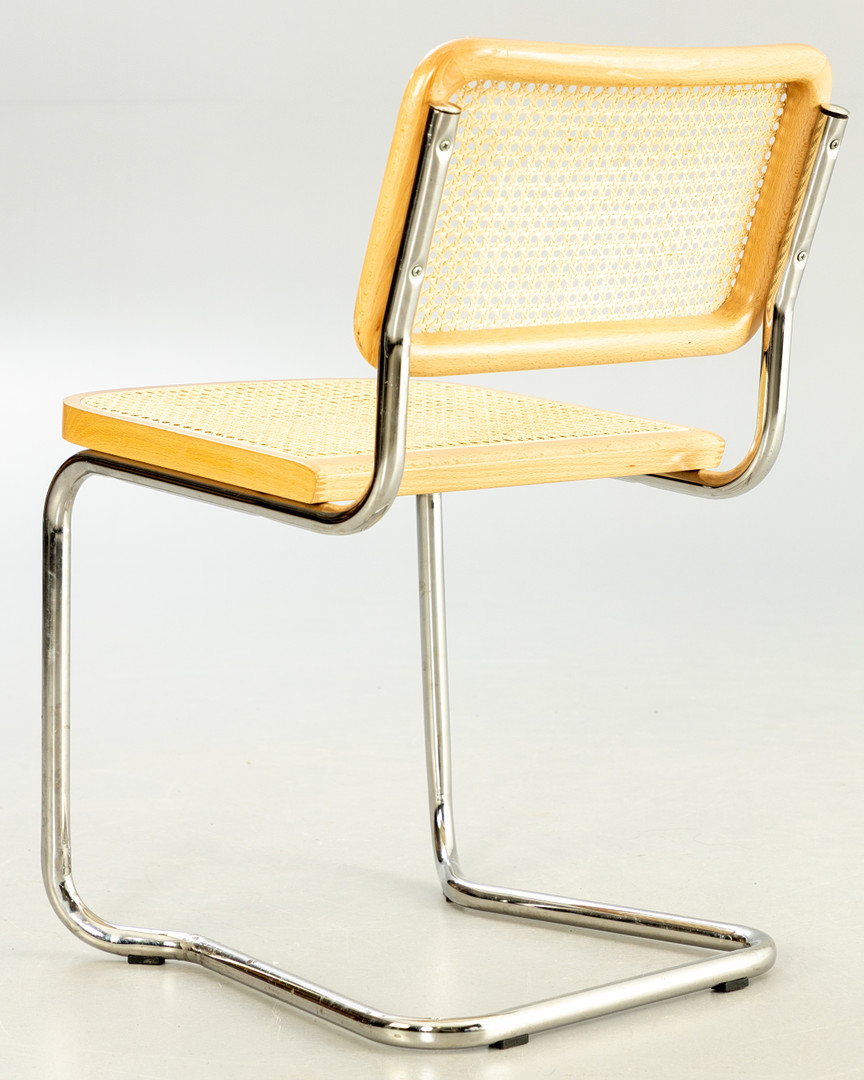 Freischwinger nach Thonet, Rattan und Chrom, Italien, 1980-1990er Jahre (3).