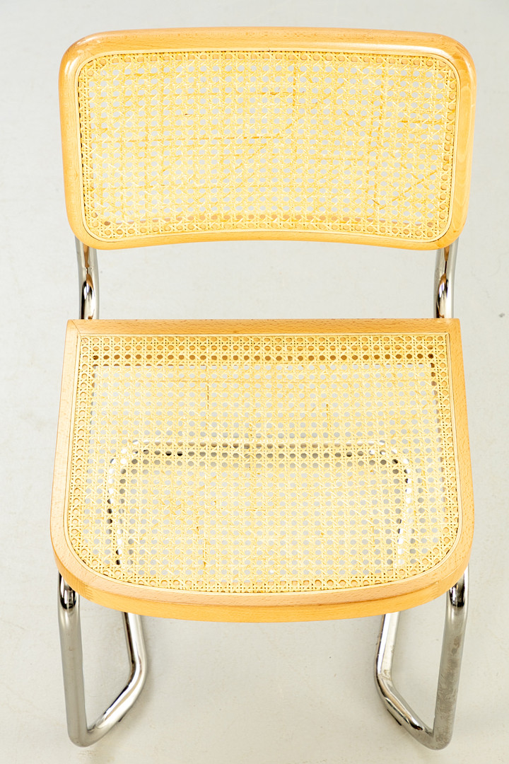 Freischwinger nach Thonet, Rattan und Chrom, Italien, 1980-1990er Jahre (3).
