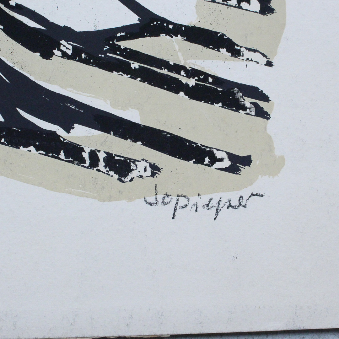 JO PIEPER. 'Segelboote im Hafen', Lithographie, limitiert, Ed. 27 / 106, signiert.