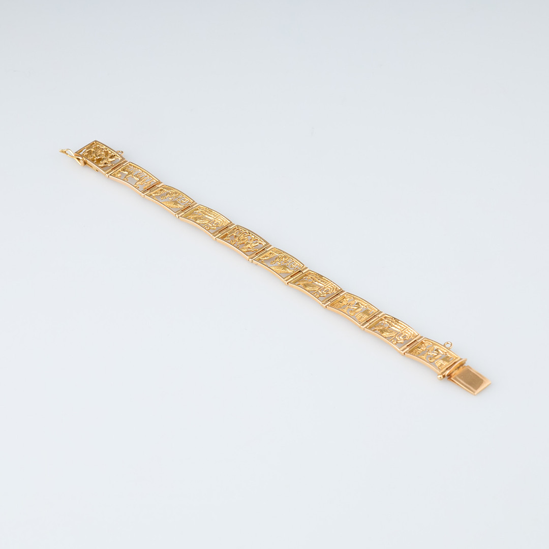 ARMBAND, 18K guld, Egypten.