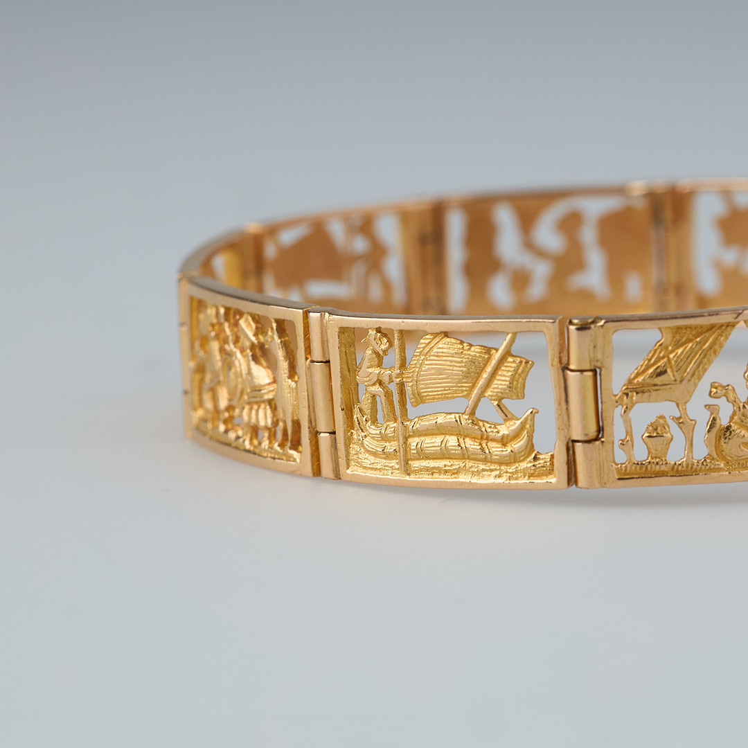 ARMBAND, 18K guld, Egypten.