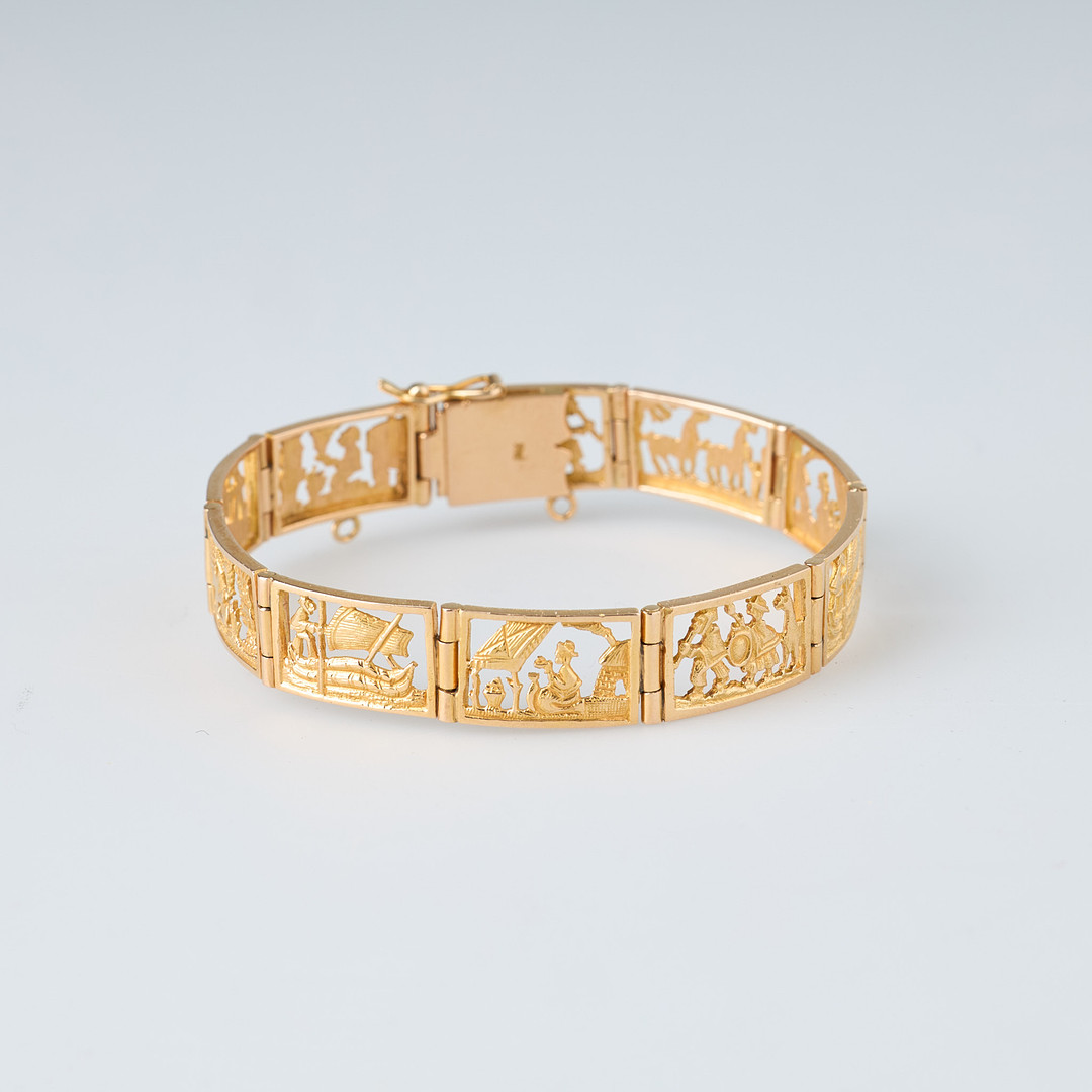 ARMBAND, 18K guld, Egypten.