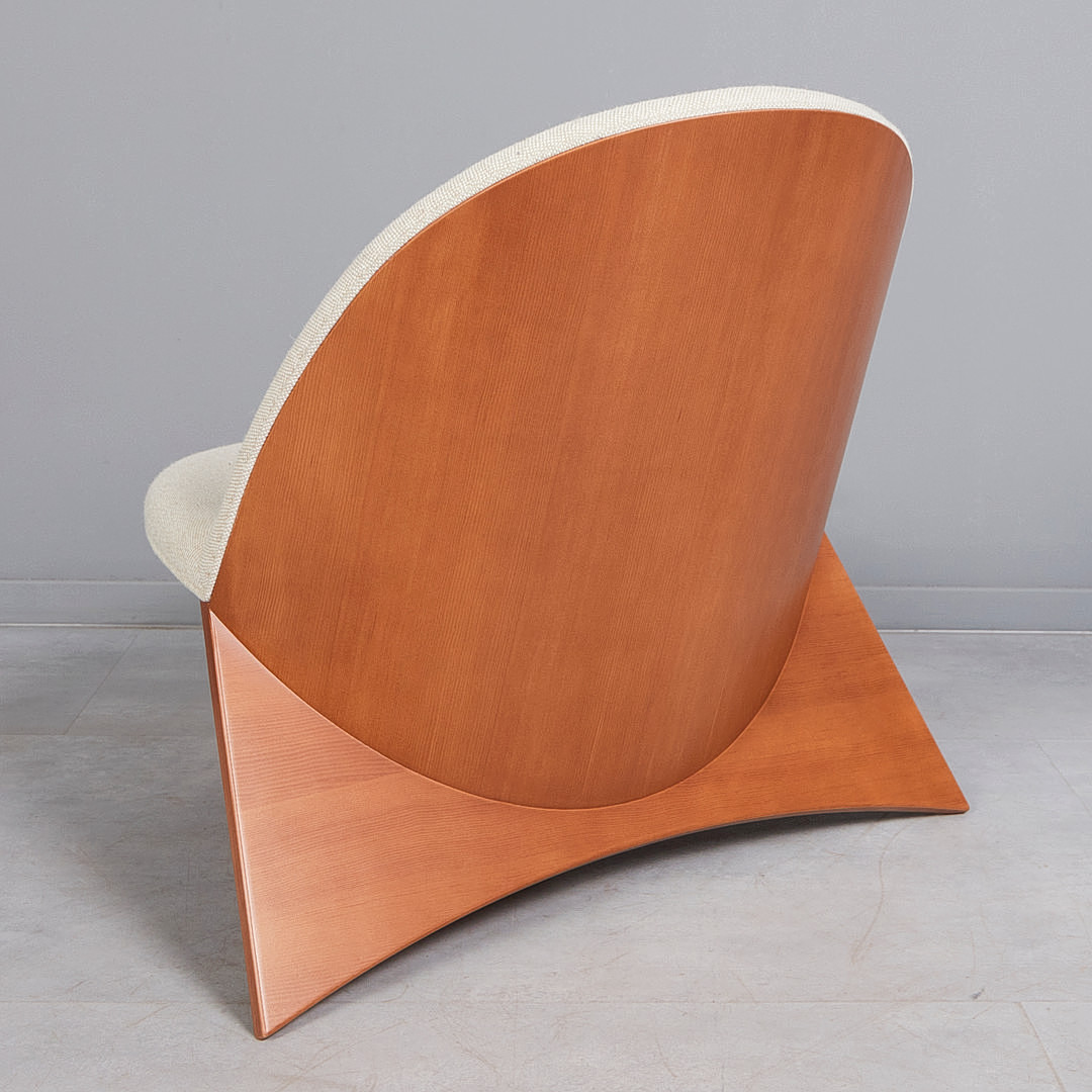NANNA DITZEL (1923-2005). für Fredericia, Sessel / Lounge Chair, Modell 'Chaconia', Oregon-Kiefer, Wolle, Entwurf 1962 / limitierte Wiederauflage 2023, Dänemark.