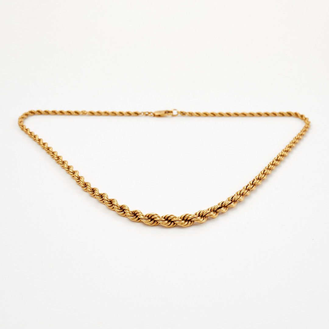 COLLIER, 18 k guld, tvinnad länk Balestra Italien.