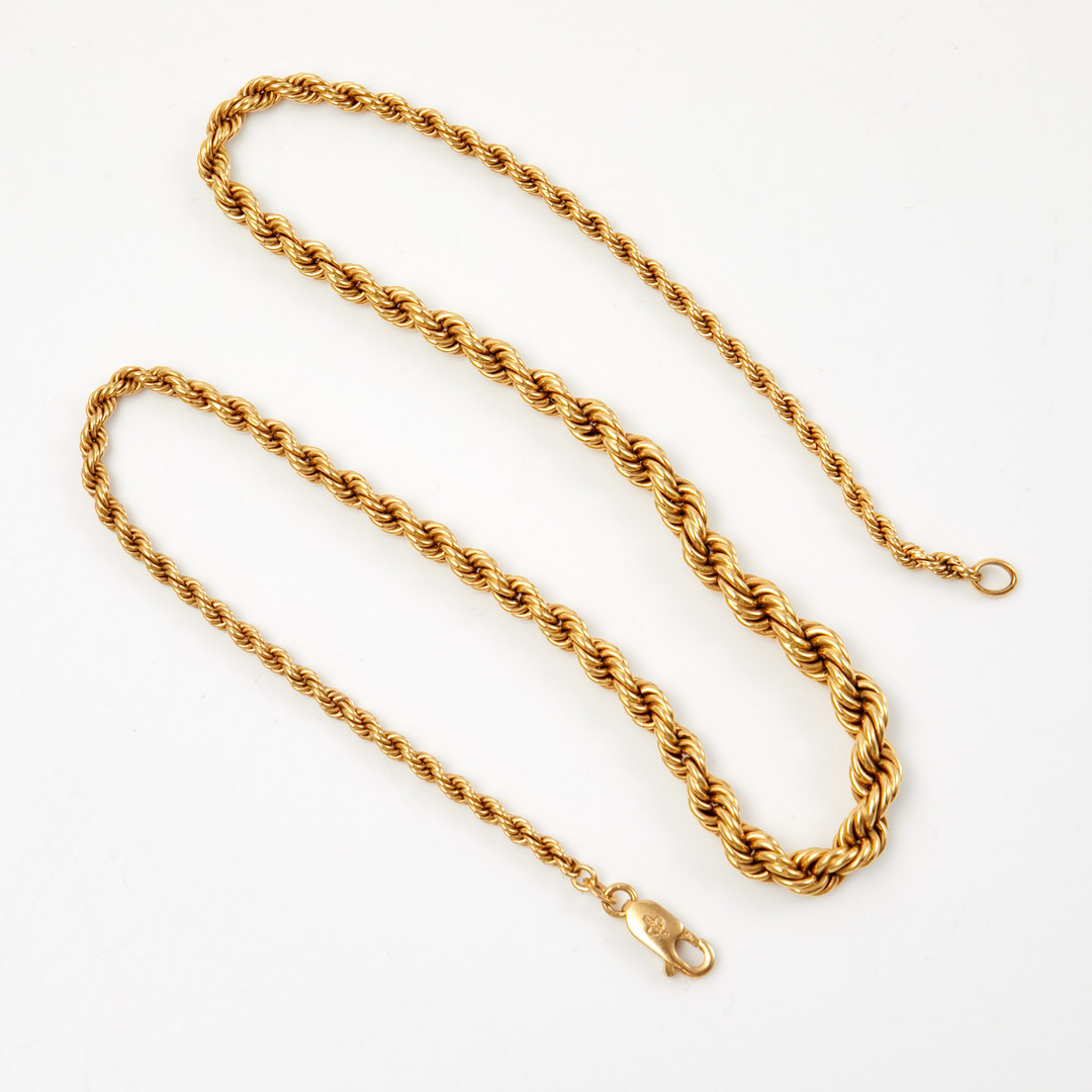 COLLIER, 18 k guld, tvinnad länk Balestra Italien.
