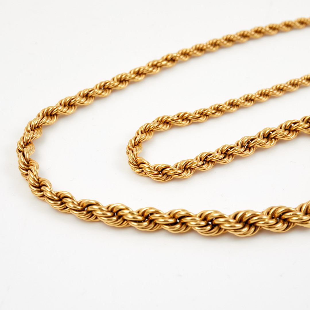 COLLIER, 18 k guld, tvinnad länk Balestra Italien.
