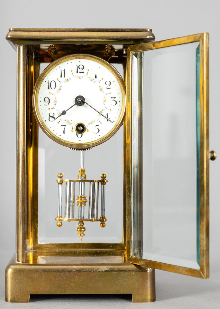Reiseuhr mit Quecksilber Pendel, Frankreich, um 1900.