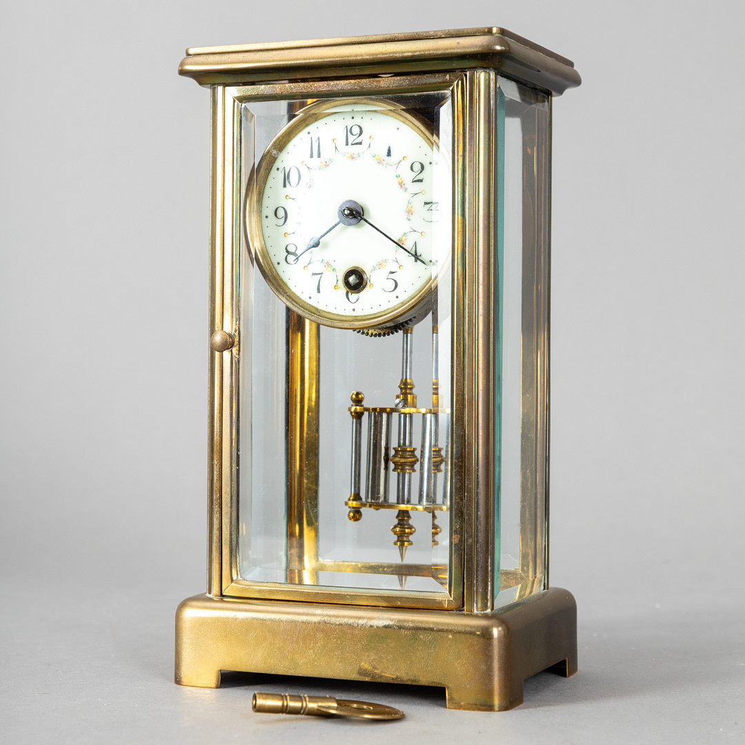 Reiseuhr mit Quecksilber Pendel, Frankreich, um 1900.