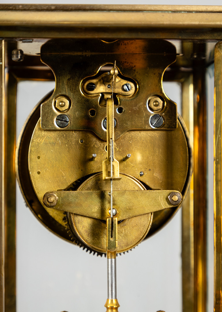 Reiseuhr mit Quecksilber Pendel, Frankreich, um 1900.