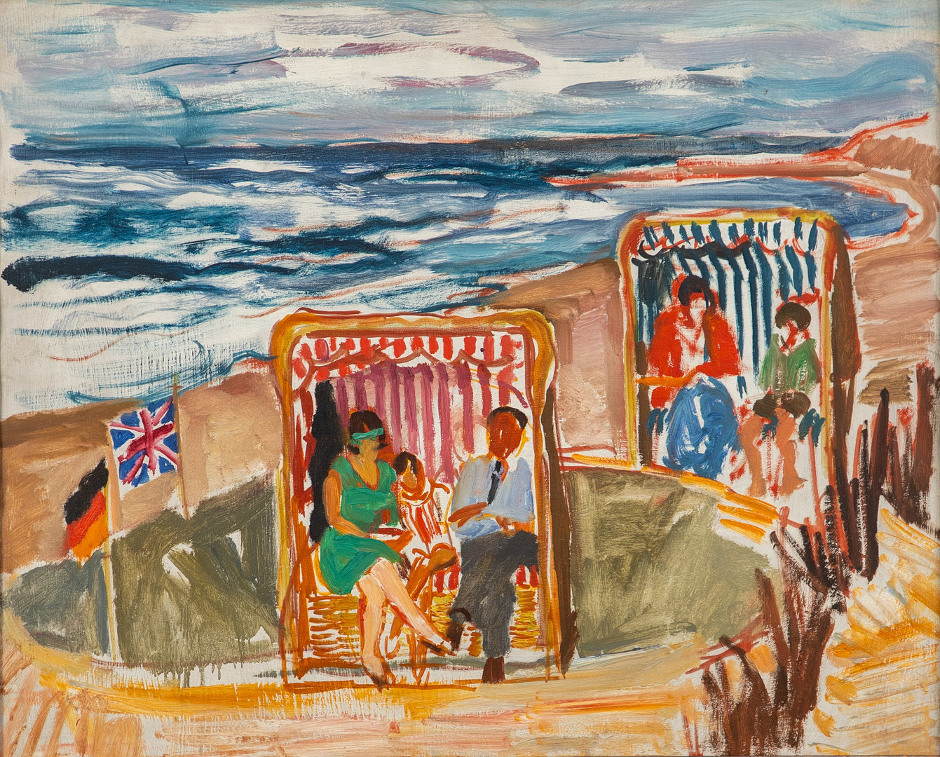 KURT HAASE-JASTROW (1885-1958). Strandleben in Zempin.