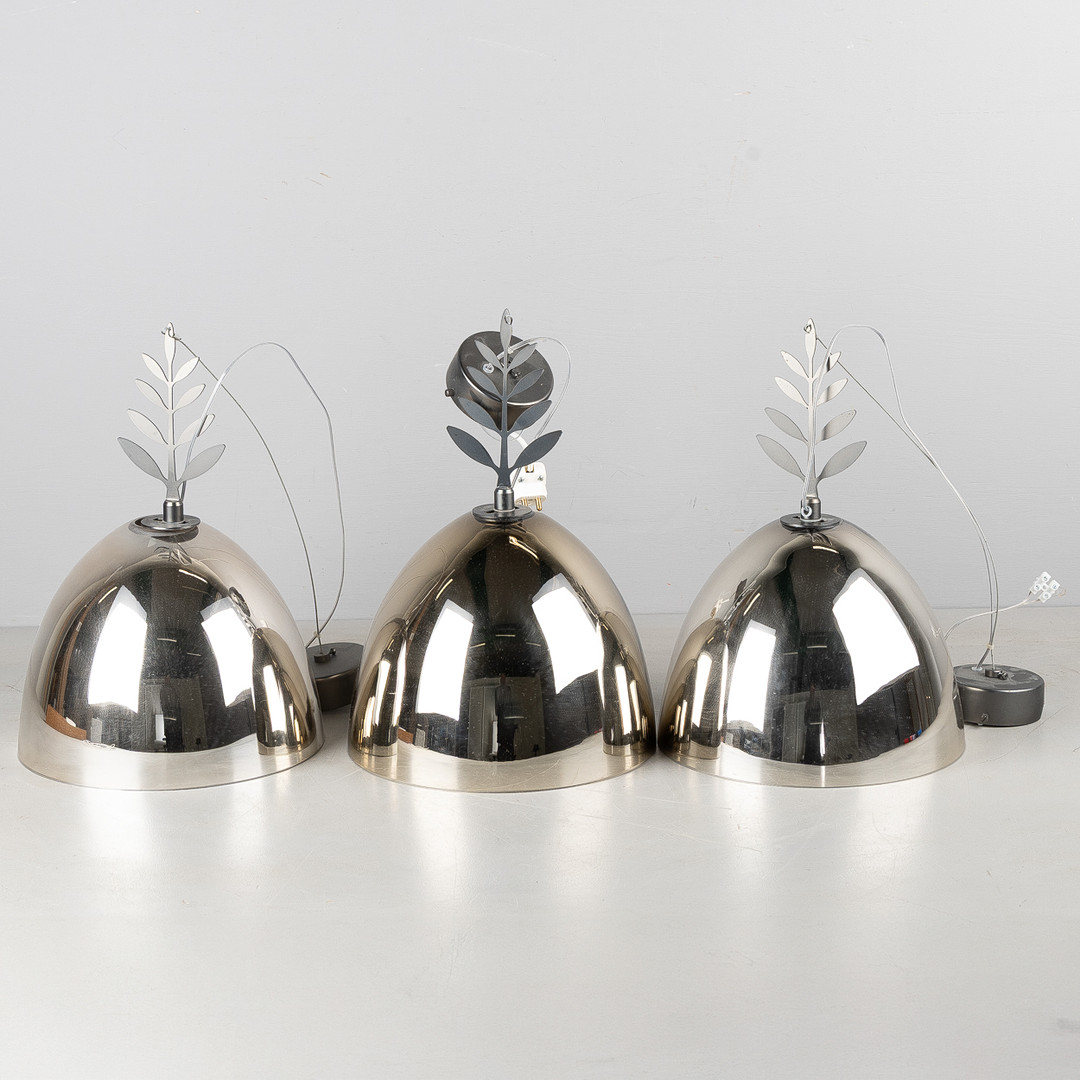 MICHELE DE LUCCHI & ALBERTO NASON. Taklampor, 3 stycken,