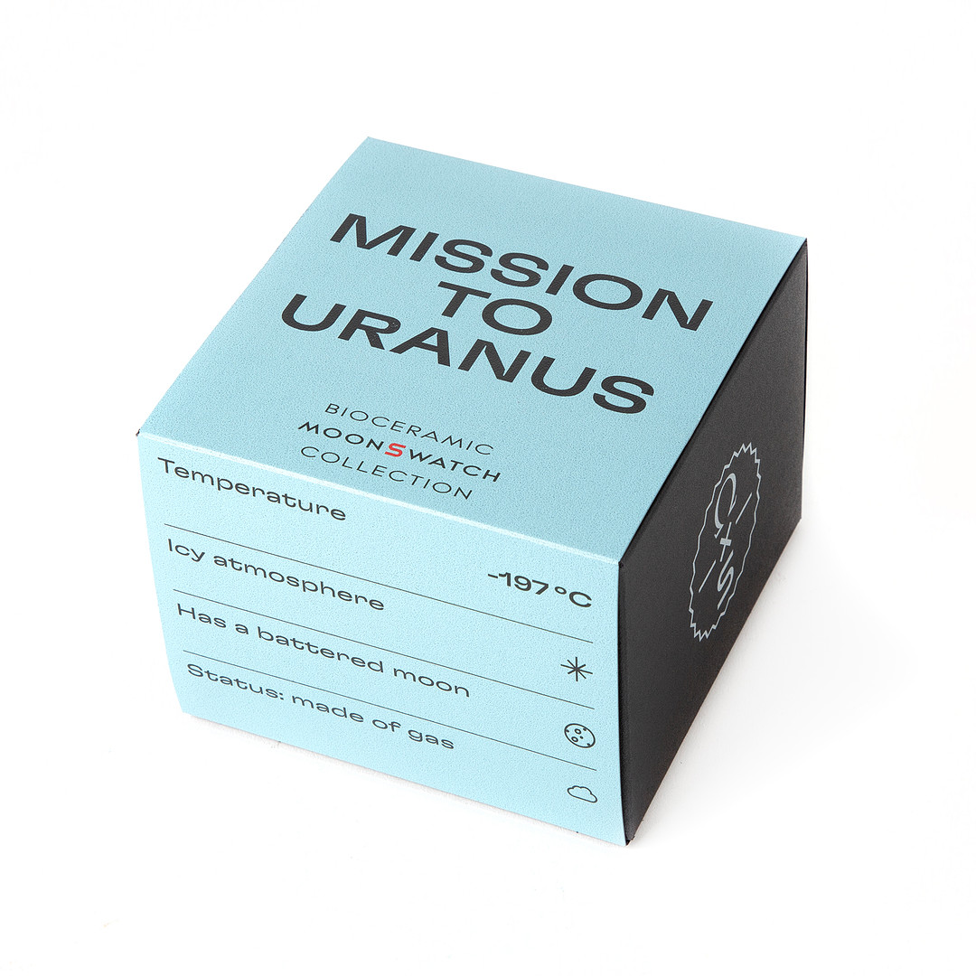 OMEGA X SWATCH, armbandsur, Mission to uranus, bioceramic, 2023.