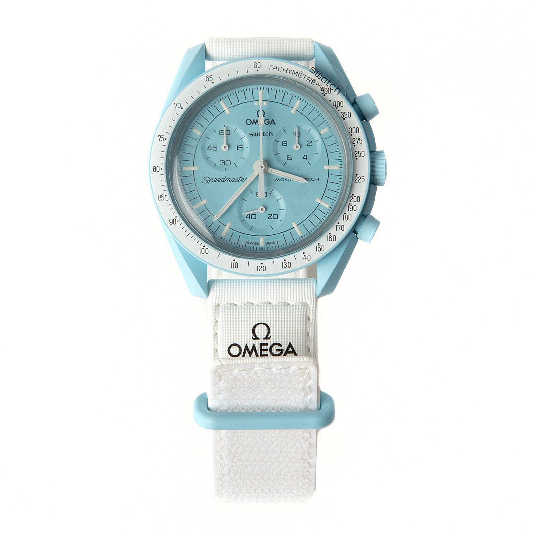OMEGA X SWATCH, armbandsur, Mission to uranus, bioceramic, 2023.