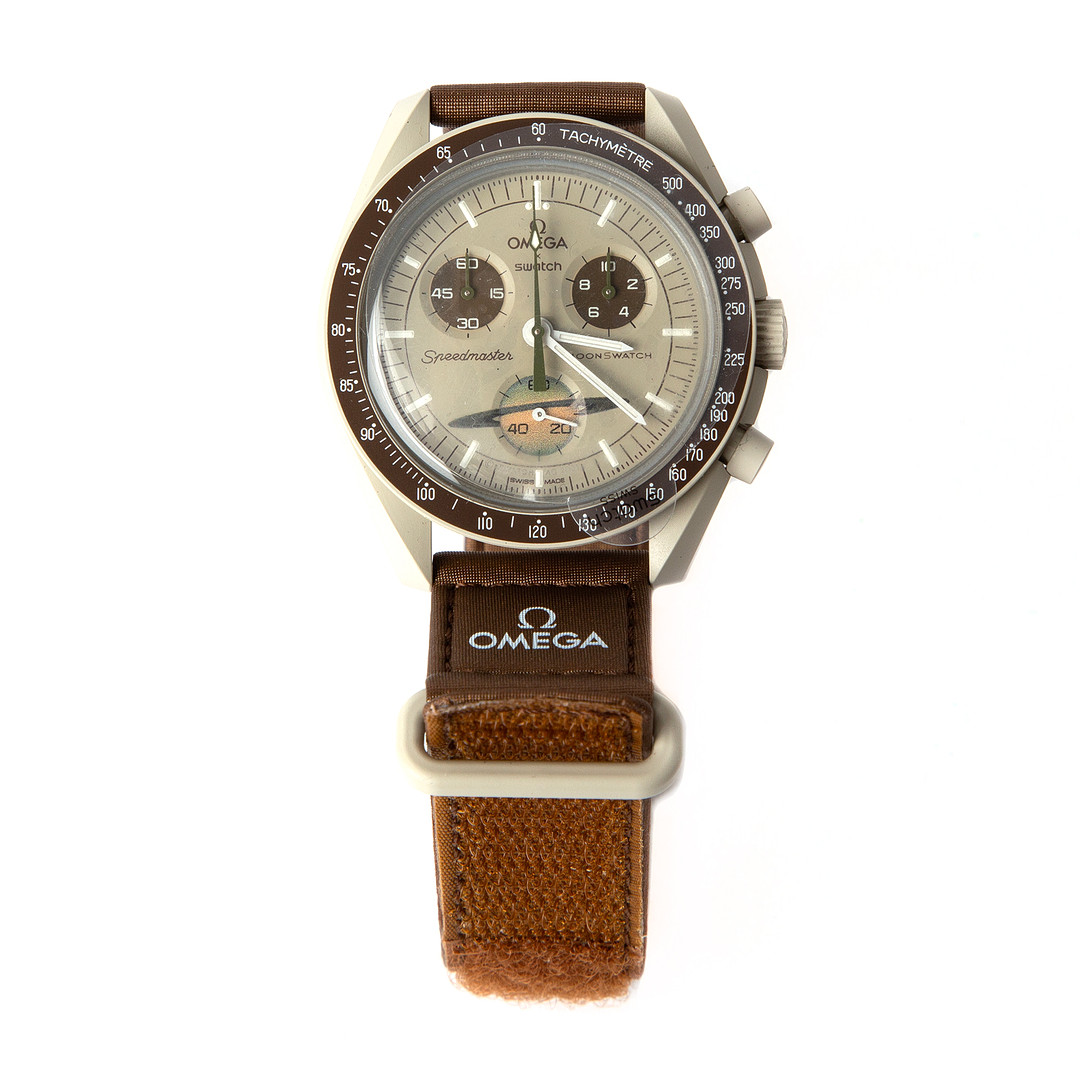 OMEGA X SWATCH, armbandsur, Mission to saturn, bioceramic, 2023.
