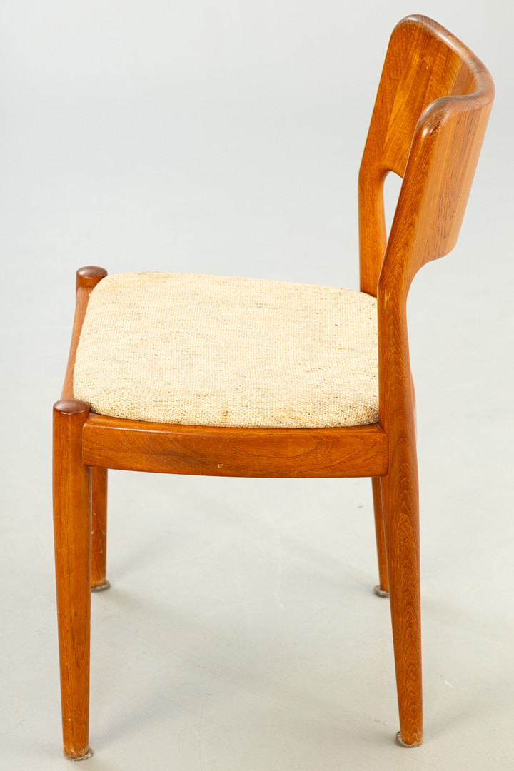 NIELS KOEFOED. Glostrup Møbelfabrik. 4 Teak Stühle.