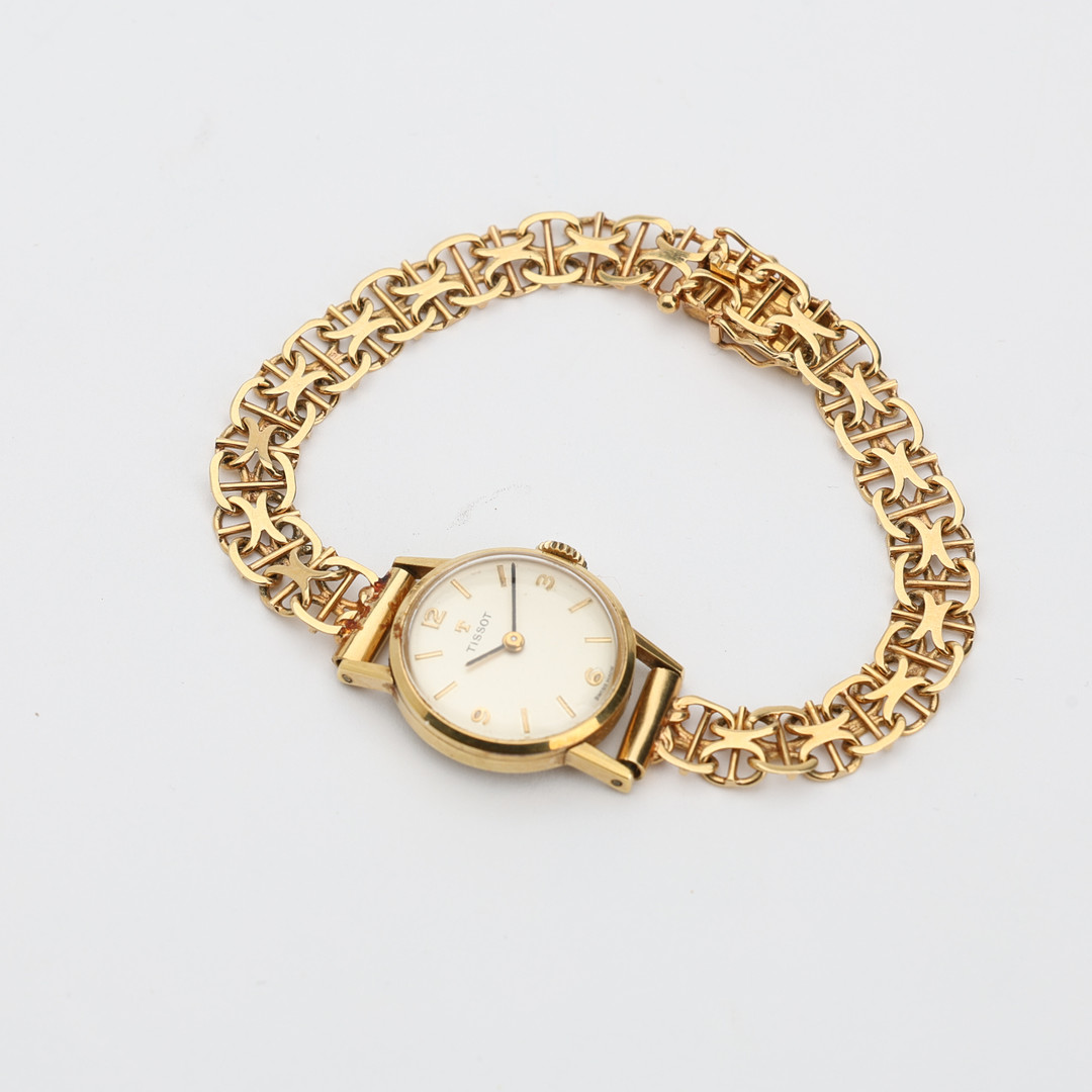 TISSOT, smyckesur, doublé, manuellt uppdrag, ca 1963.