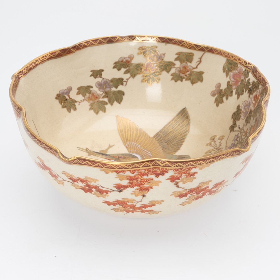 Japanische Schale / Kumme, Jahreszeit Herbst, Satsuma, Shōwa-Zeit (1926-1989).