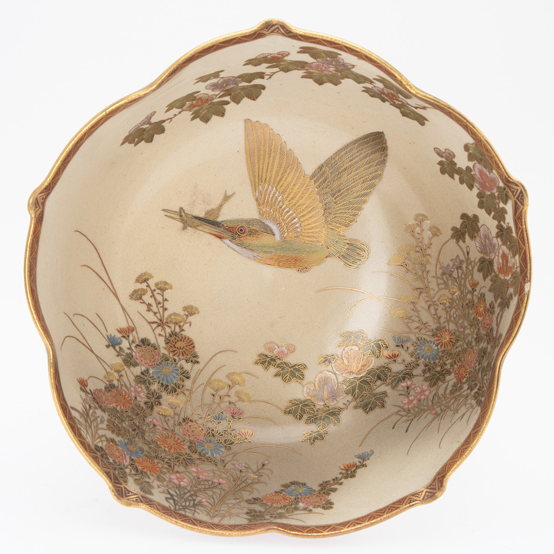 Japanische Schale / Kumme, Jahreszeit Herbst, Satsuma, Shōwa-Zeit (1926-1989).