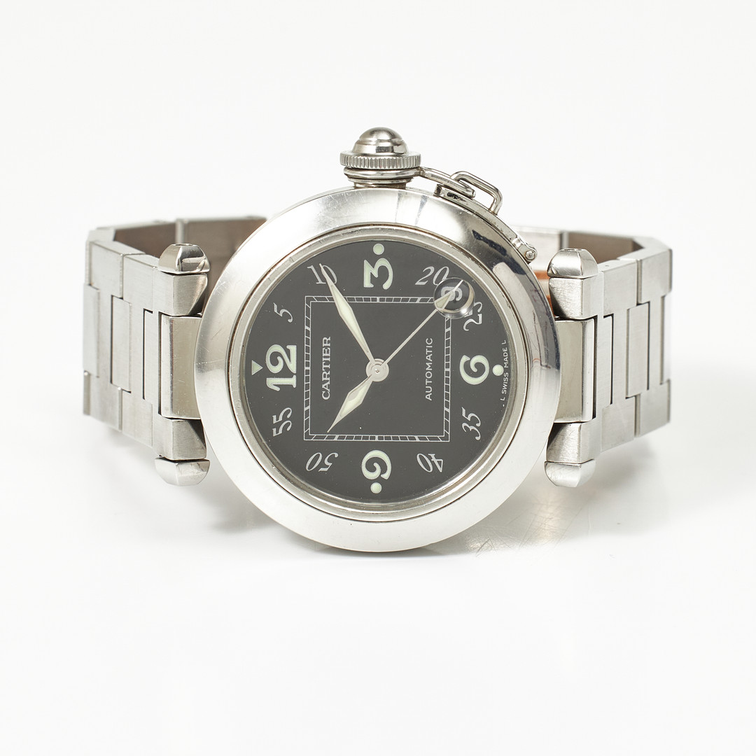 CARTIER, armbandsur, Pasha, stål.