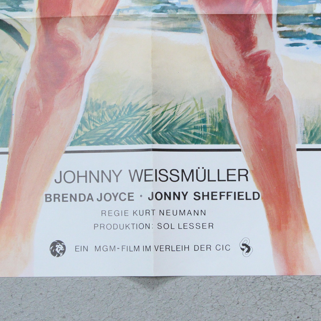 'Tarzan und das Leopardenweib' und 'Tarzan und die Amazonen', Filmplakate der Wiederaufführungen.