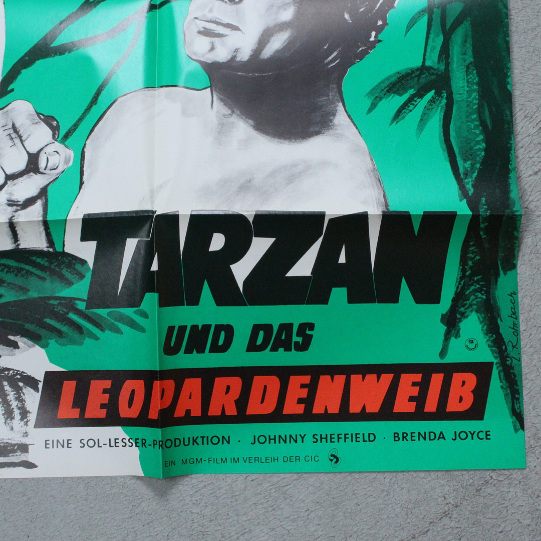 'Tarzan und das Leopardenweib' und 'Tarzan und die Amazonen', Filmplakate der Wiederaufführungen.