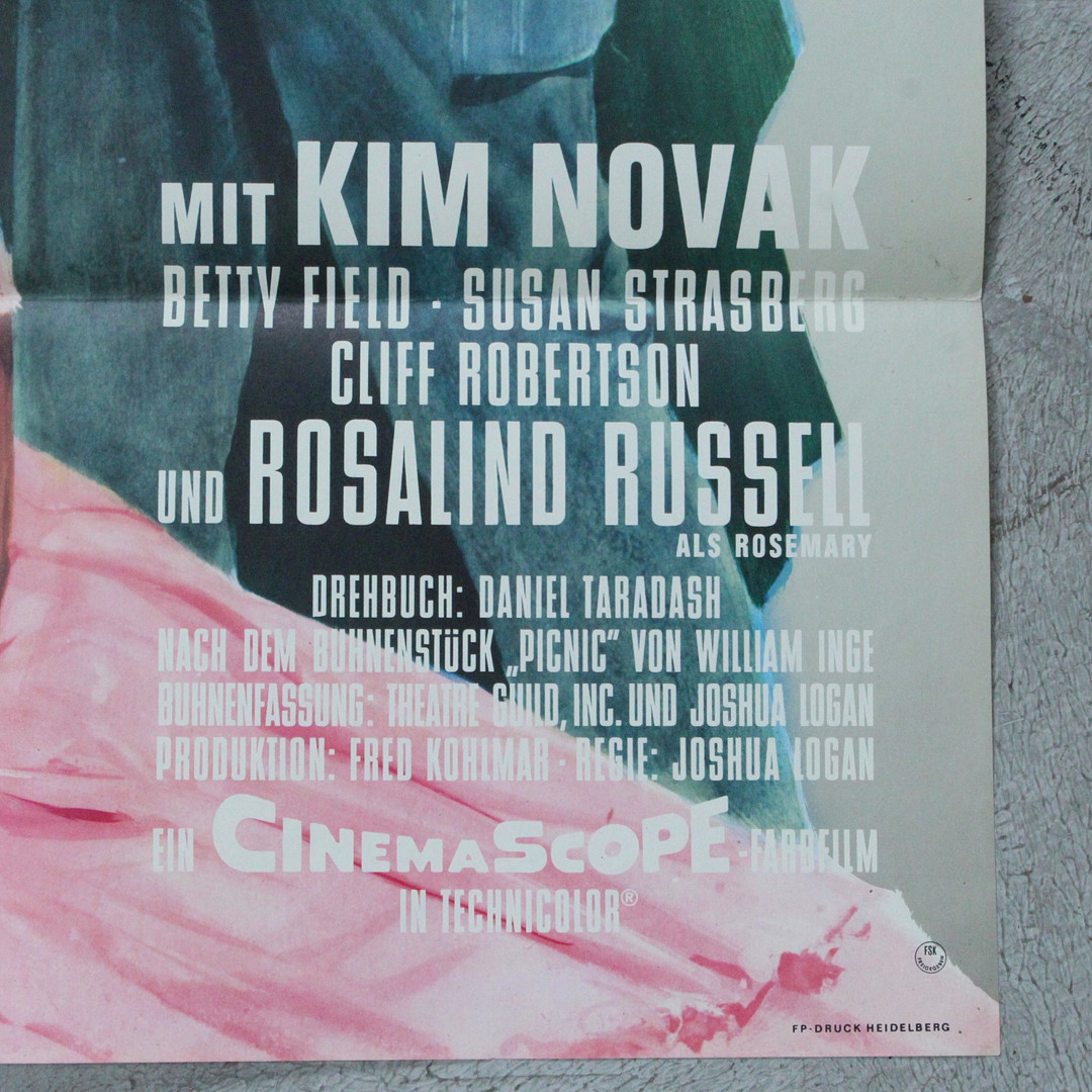 Deutsche Filmplakate - 'Die oberen Zehntausend', 'Picknick', 'Das verflixte 7. Jahr' und 'Dschingis Khan'.