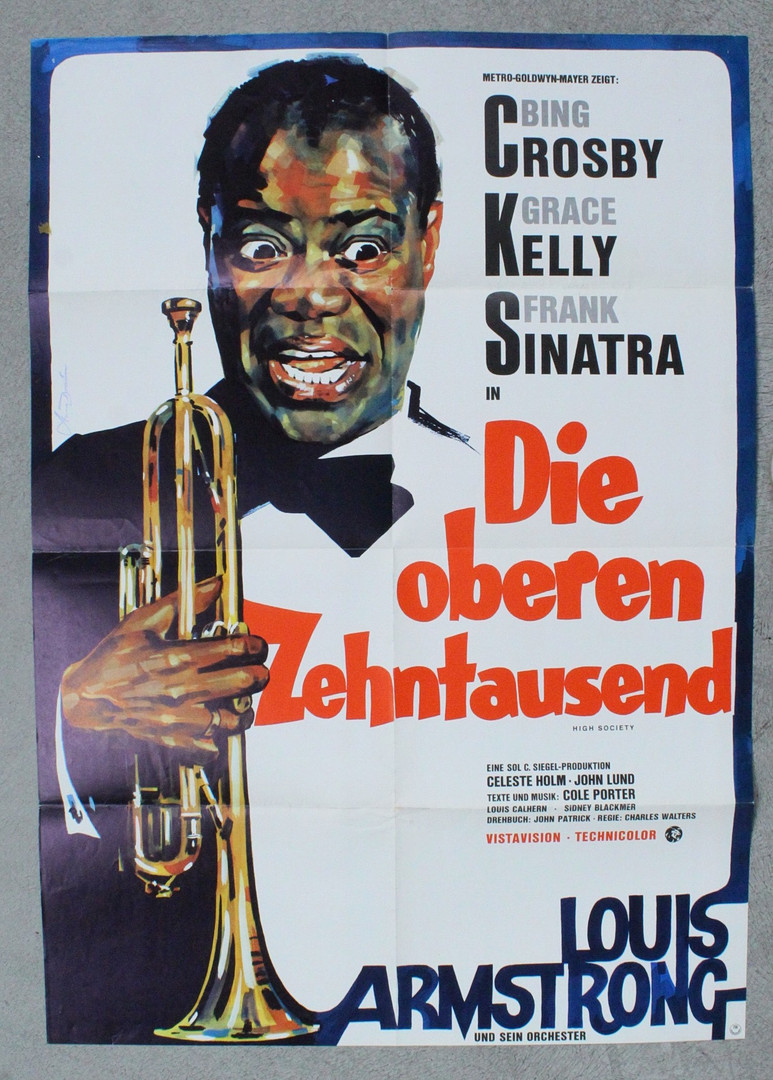 Deutsche Filmplakate - 'Die oberen Zehntausend', 'Picknick', 'Das verflixte 7. Jahr' und 'Dschingis Khan'.
