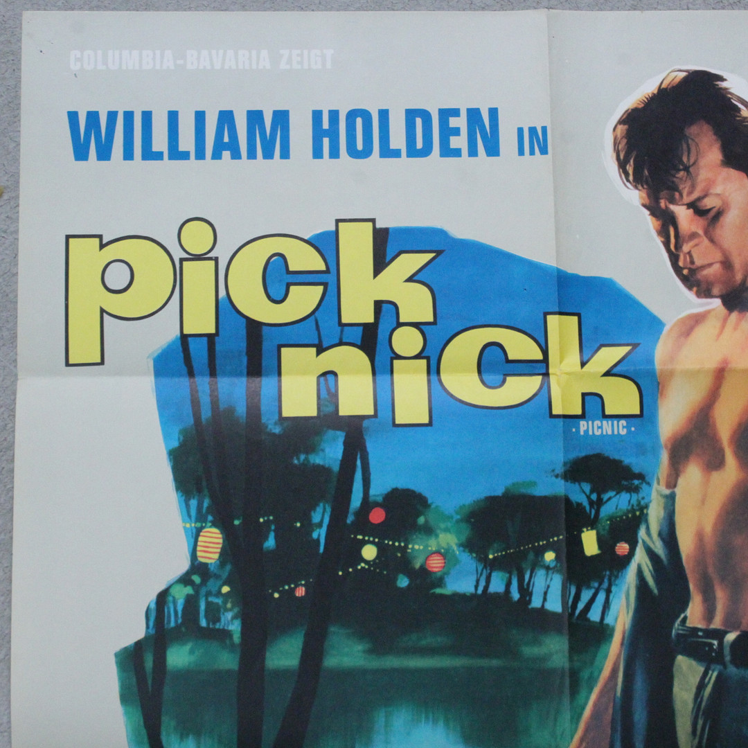 Deutsche Filmplakate - 'Die oberen Zehntausend', 'Picknick', 'Das verflixte 7. Jahr' und 'Dschingis Khan'.