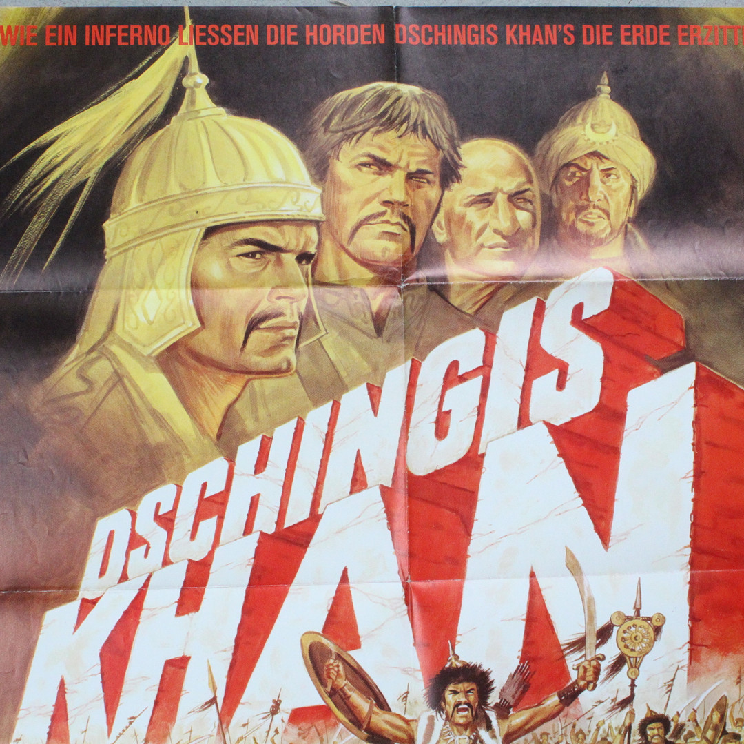 Deutsche Filmplakate - 'Die oberen Zehntausend', 'Picknick', 'Das verflixte 7. Jahr' und 'Dschingis Khan'.