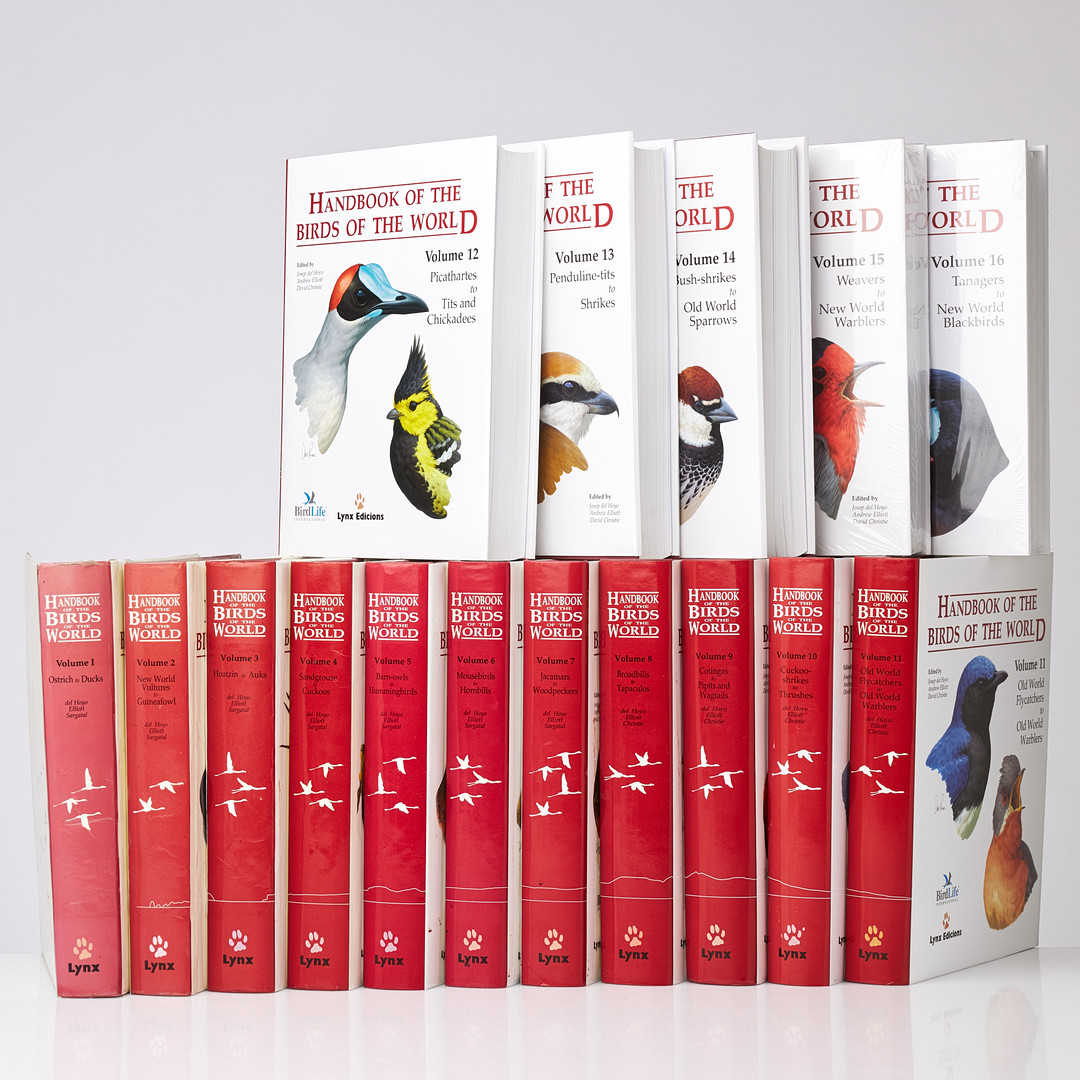 HANDBOOK OF THE BIRDS OF THE WORLD, 16 dlr., del Hoyo, Sargatal, Elliott, BirdLife International / Lynx Edictions.